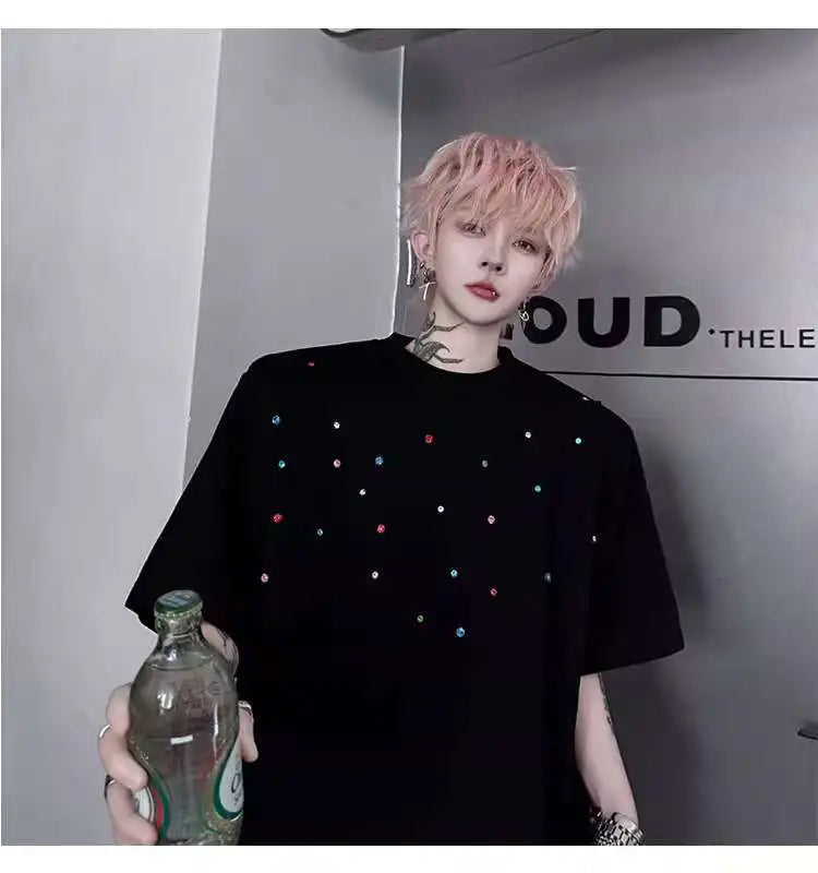 パッチワークデザインTシャツ XL30