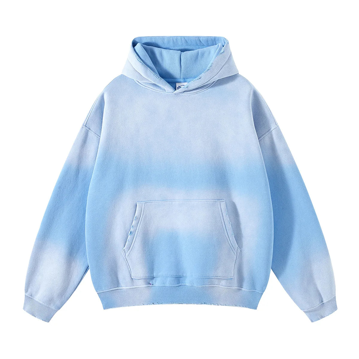Solid Color Blanks plus fleece thicken spray-dyed aged hoodie XL37