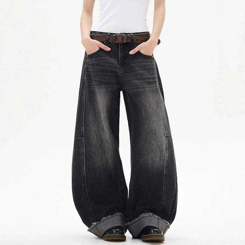 オーバーサイズ、デニム、ワイドレッグパンツ XL7