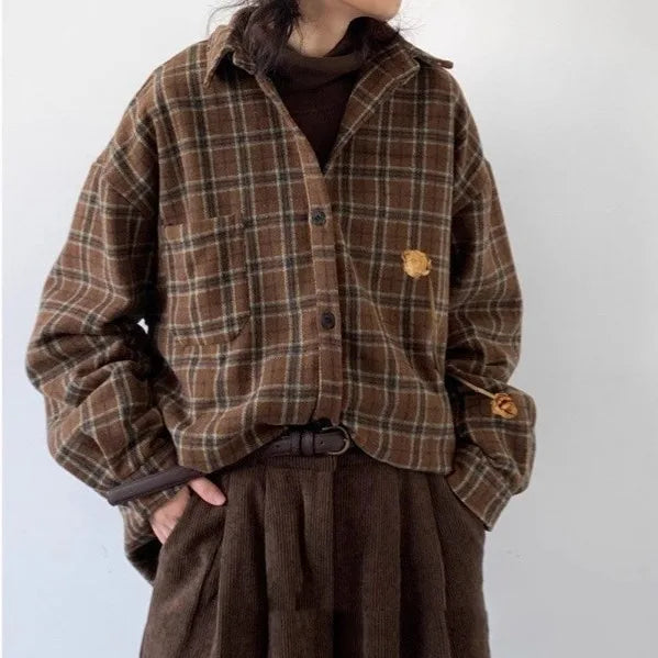 カジュアルチェックシャツ　XL13