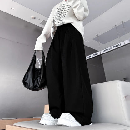 韓国モード系、オーバーサイズ、ワイドスウェットパンツ  XL1