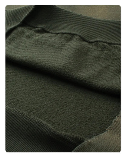 Spray-stained ink holes worn hoodie　XL43