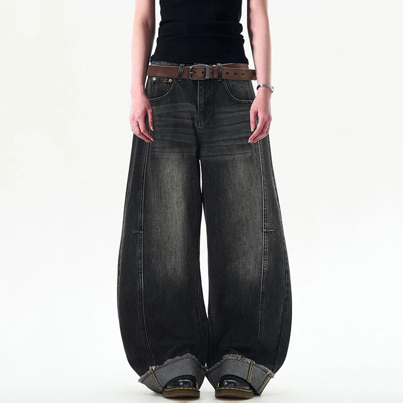 オーバーサイズ、デニム、ワイドレッグパンツ　XL7
