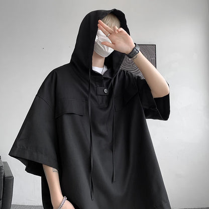 韓国系、パーカーTシャツ　XL5