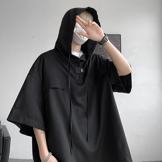 韓国系、パーカーTシャツ　XL5
