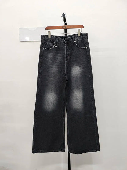 オーバーサイズ、ワイドレッグルーズデニムパンツ　XL15