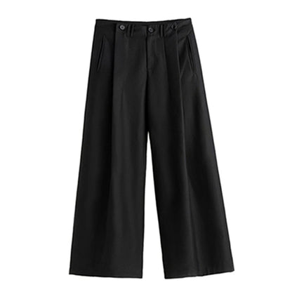 Mauroicardi Spring Autumn Long Loose Casual Baggy Flowy Soft Black Pleated Wide Leg Pants Men Luxury Designer Emo Clothing XL59
