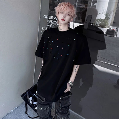 パッチワークデザインTシャツ　XL30