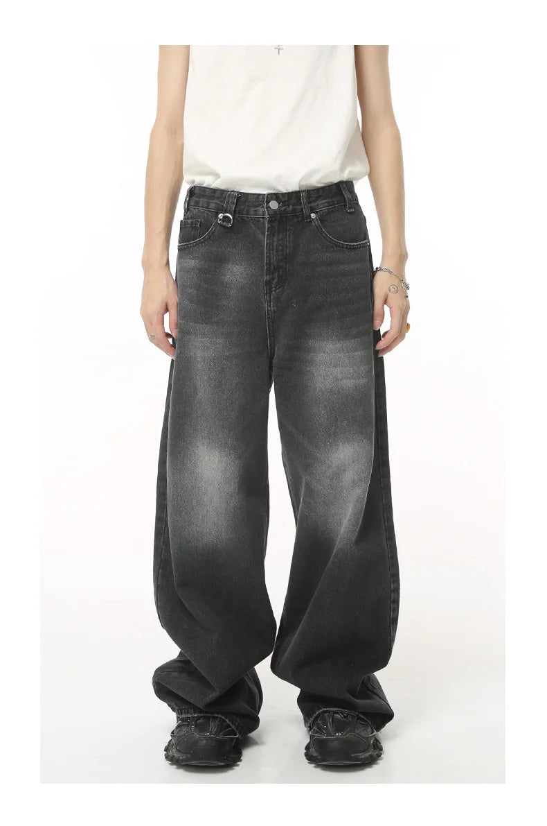 オーバーサイズ、ワイドレッグルーズデニムパンツ　XL15