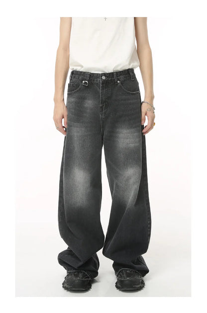オーバーサイズ、ワイドレッグルーズデニムパンツ　XL15
