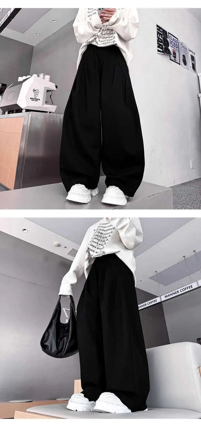 韓国モード系、オーバーサイズ、ワイドスウェットパンツ  XL1
