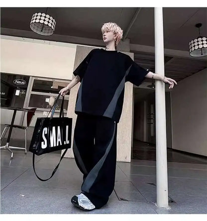 カラーコントラストデザインTシャツ　XL25