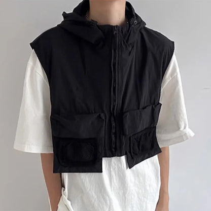 Y2K,パッチワークジッパーポケットストレートウェア XL17