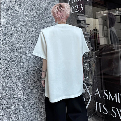 パッチワークデザインTシャツ　XL30