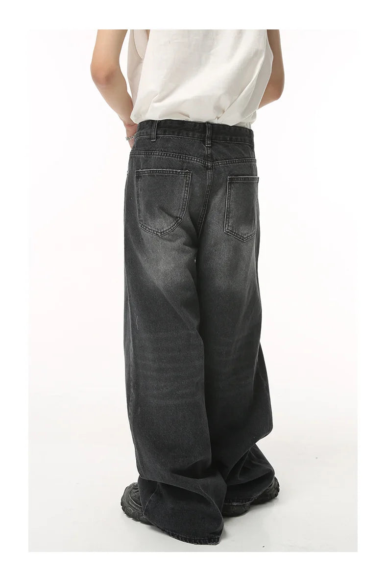 オーバーサイズ、ワイドレッグルーズデニムパンツ　XL15