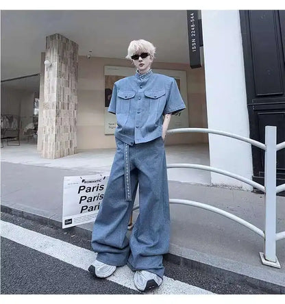デニムルーズワイドセットアップ XL28