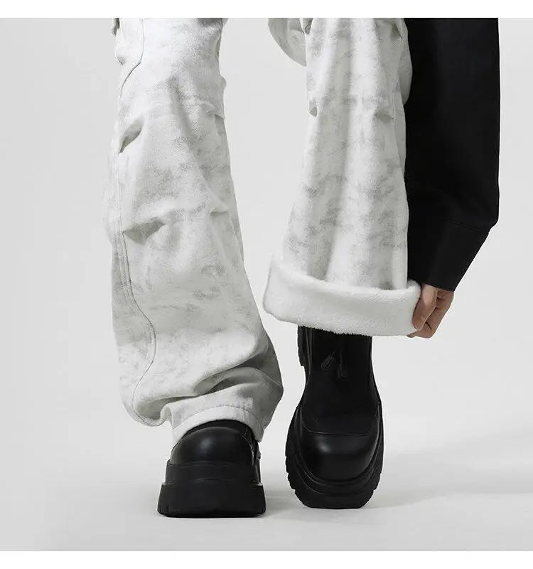 韓国モード系、オーバーサイズ、サイドポケットデニムパンツ　XL6