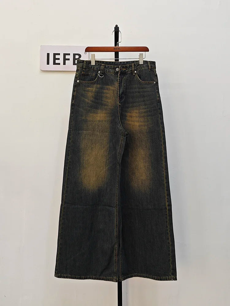 オーバーサイズ、ワイドレッグルーズデニムパンツ　XL15