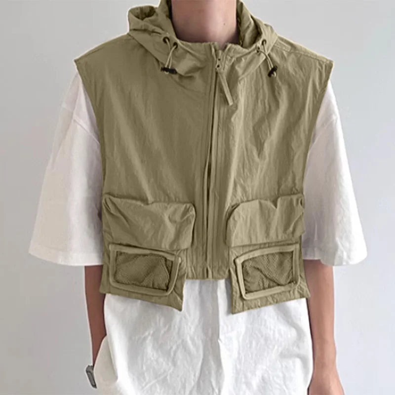 Y2K,パッチワークジッパーポケットストレートウェア XL17