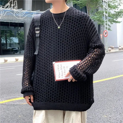 編み込みニットセーター　XL22