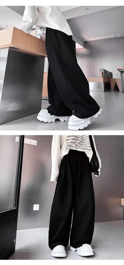 韓国モード系、オーバーサイズ、ワイドスウェットパンツ  XL1