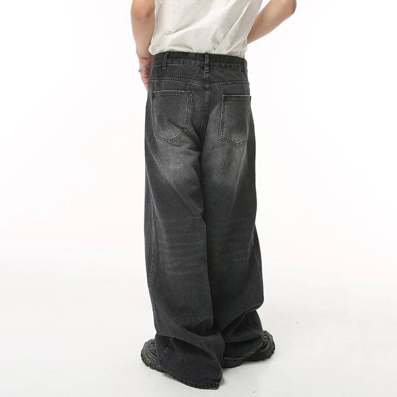 オーバーサイズ、ワイドレッグルーズデニムパンツ　XL15