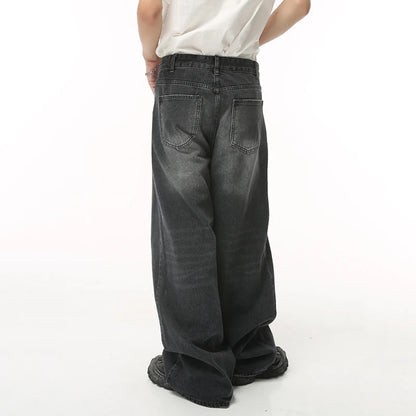 オーバーサイズ、ワイドレッグルーズデニムパンツ　XL15