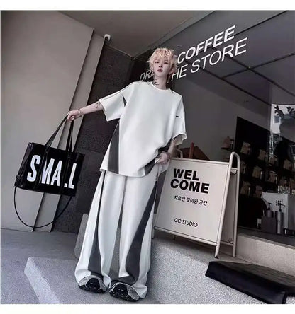 カラーコントラストデザインTシャツ　XL25
