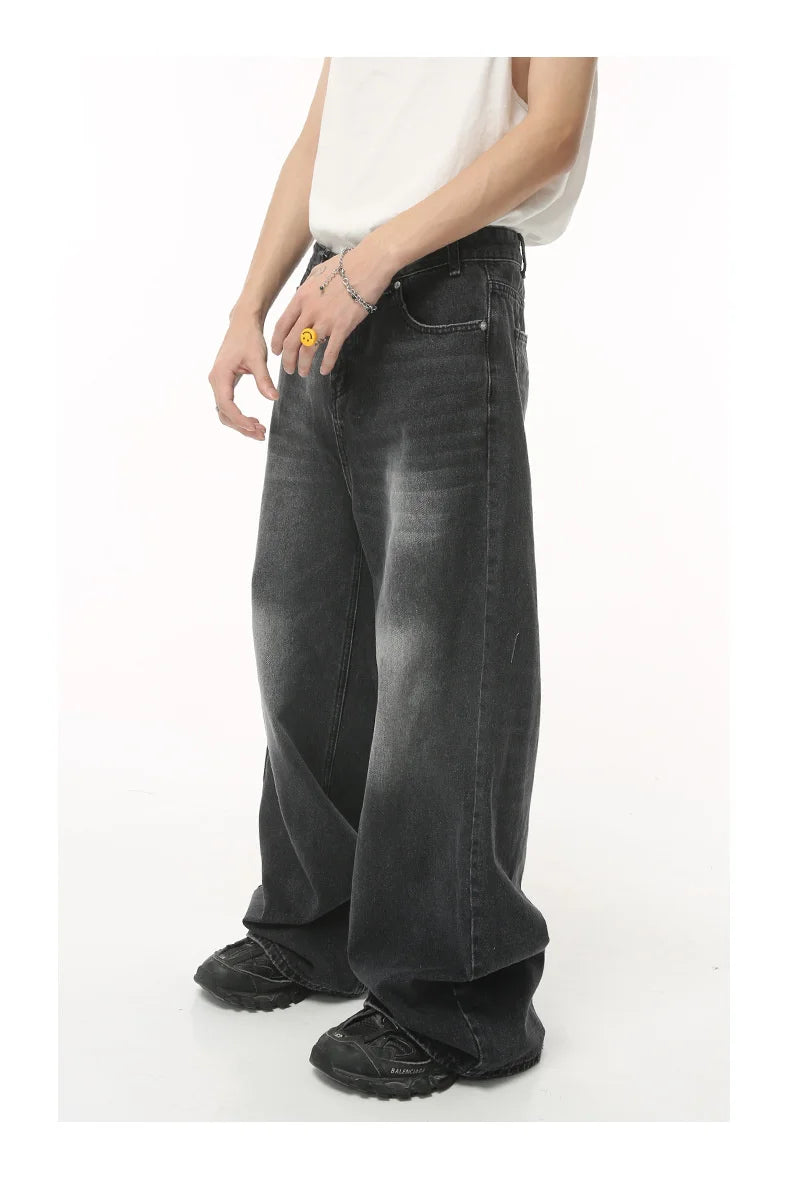 オーバーサイズ、ワイドレッグルーズデニムパンツ　XL15