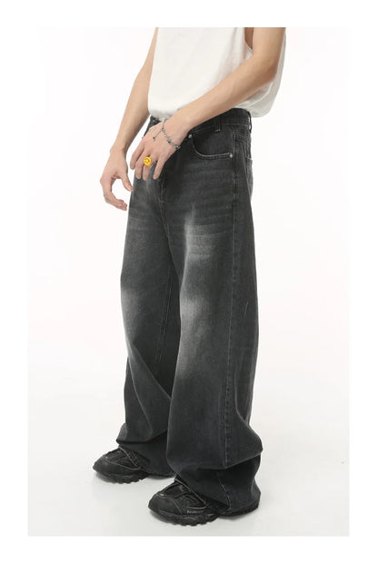 オーバーサイズ、ワイドレッグルーズデニムパンツ　XL15
