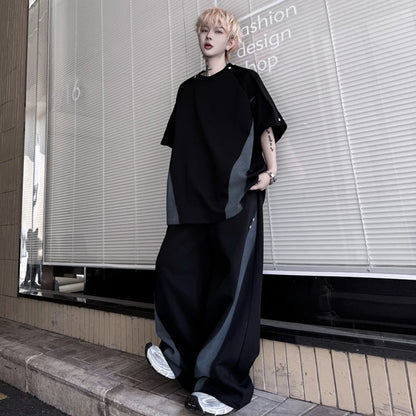 カラーコントラストデザインTシャツ　XL25