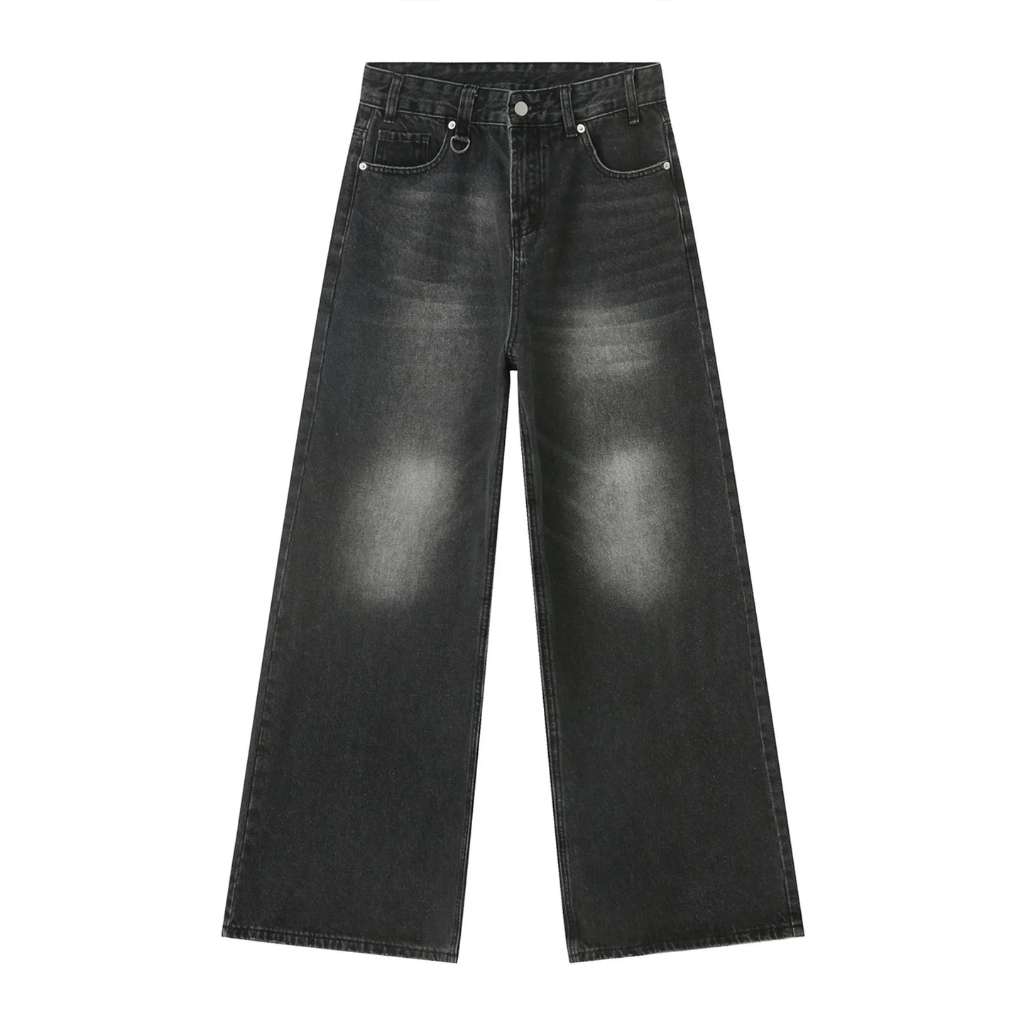 Vintage Jeans For Men Wide Leg Sweatpants Men's Baggy Jeans Retro Trousers Korean Fashion Loose Fit Denim Pants Streetwear XL39