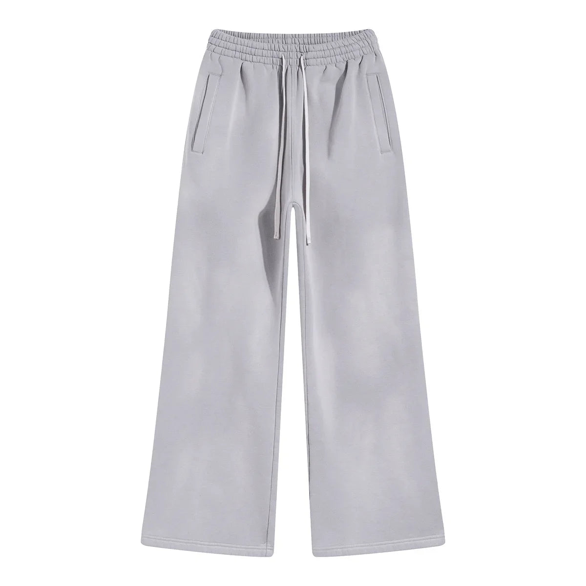 Winter New Fleece Sweatpants Men Splashing Ink Spray Dyeing Wash Distressed Wide Joggers Grinding Edges Baggy Plush Pants XL44