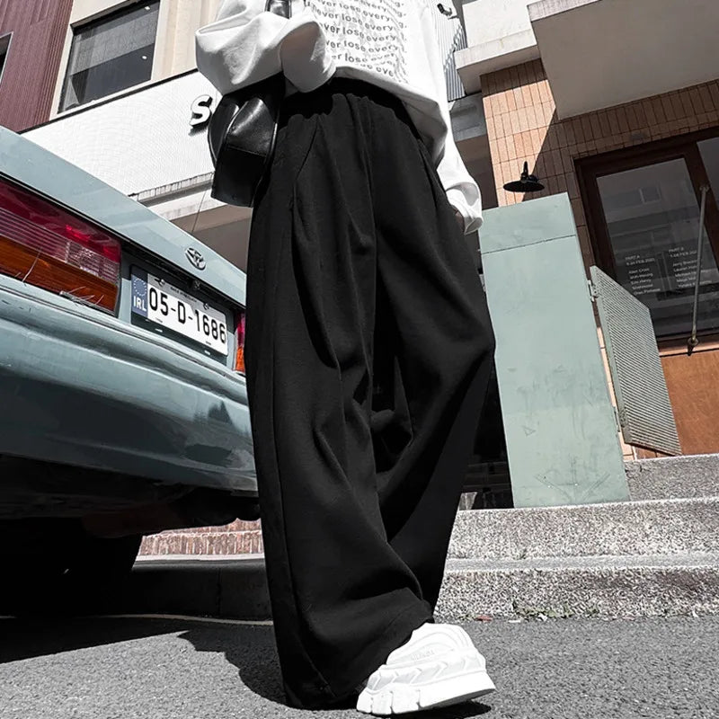 韓国モード系、オーバーサイズ、ワイドスウェットパンツ  XL1