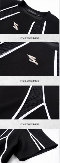 Y2K,ニッチデザインメッシュTシャツ　XL16