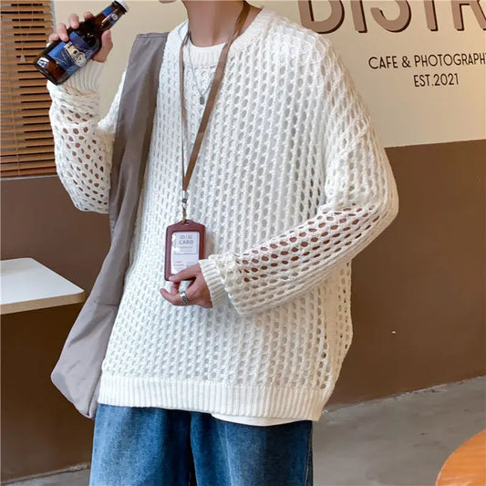 編み込みニットセーター　XL22