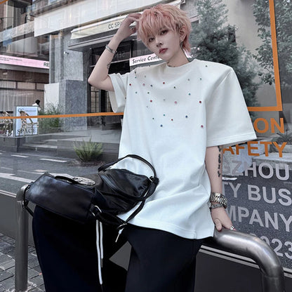 パッチワークデザインTシャツ　XL30