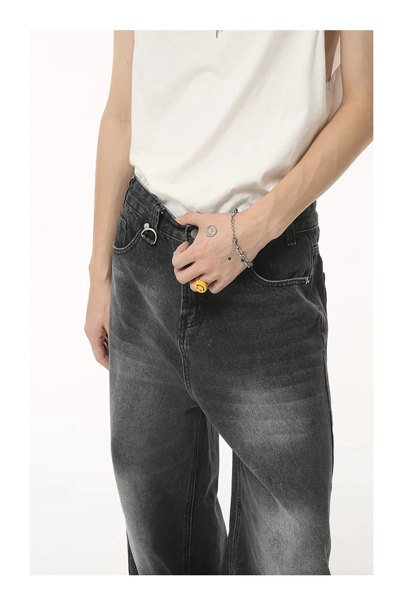 オーバーサイズ、ワイドレッグルーズデニムパンツ　XL15