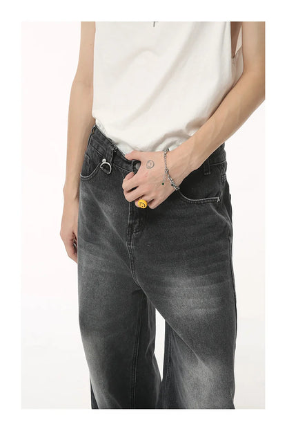 オーバーサイズ、ワイドレッグルーズデニムパンツ　XL15