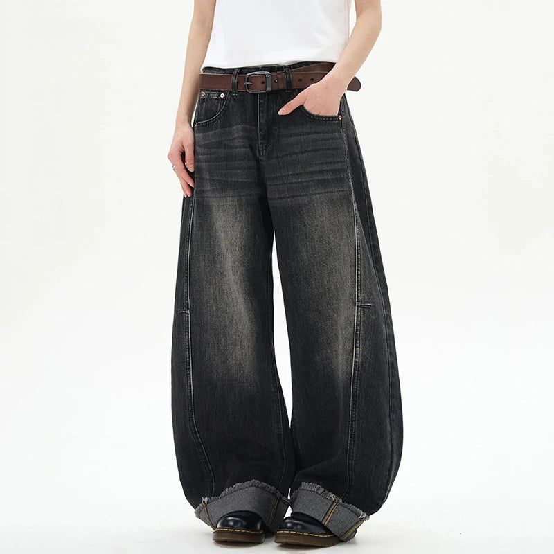 オーバーサイズ、デニム、ワイドレッグパンツ　XL7