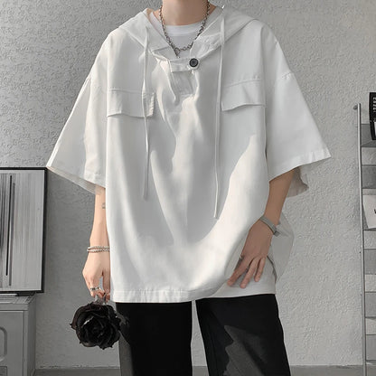 韓国系、パーカーTシャツ　XL5