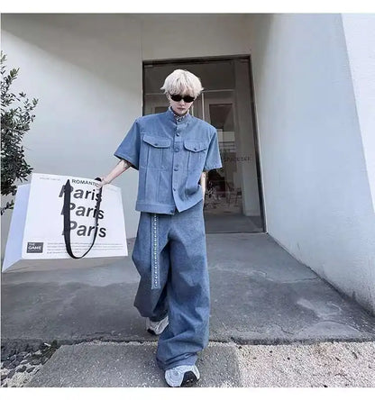 デニムルーズワイドセットアップ XL28