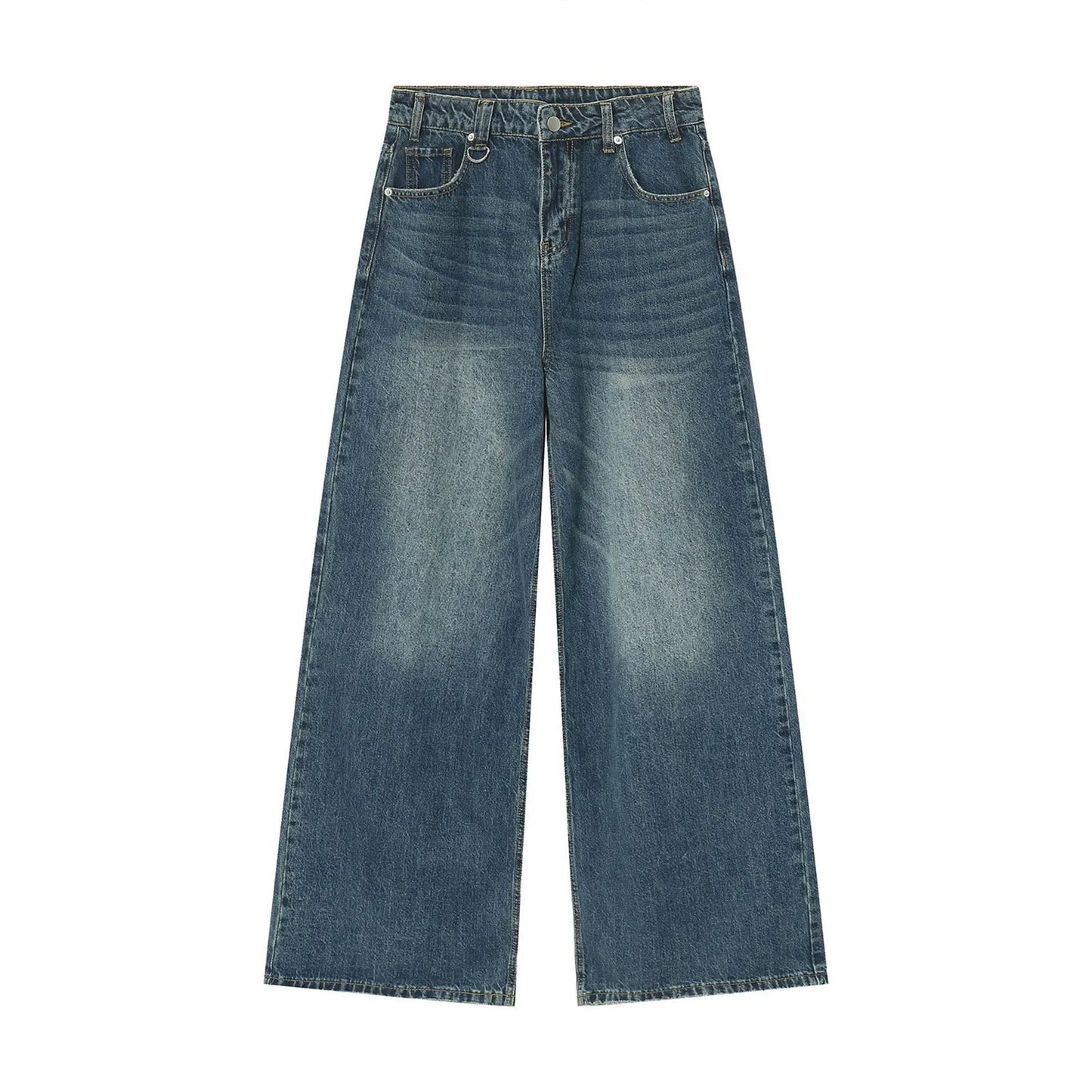 Vintage Jeans For Men Wide Leg Sweatpants Men's Baggy Jeans Retro Trousers Korean Fashion Loose Fit Denim Pants Streetwear XL39