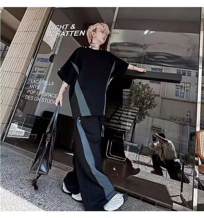 カラーコントラストデザインTシャツ　XL25
