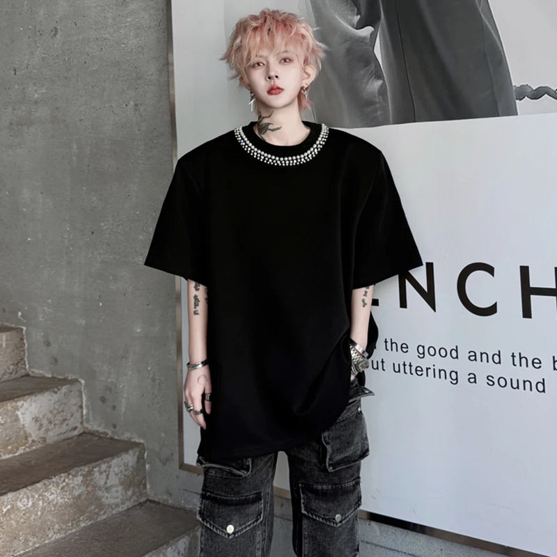 韓国モード系、オーバーサイズ、ショルダーパッチウェア XL4