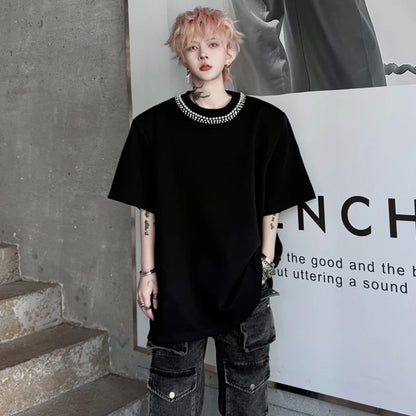 韓国モード系、オーバーサイズ、ショルダーパッチウェア XL4