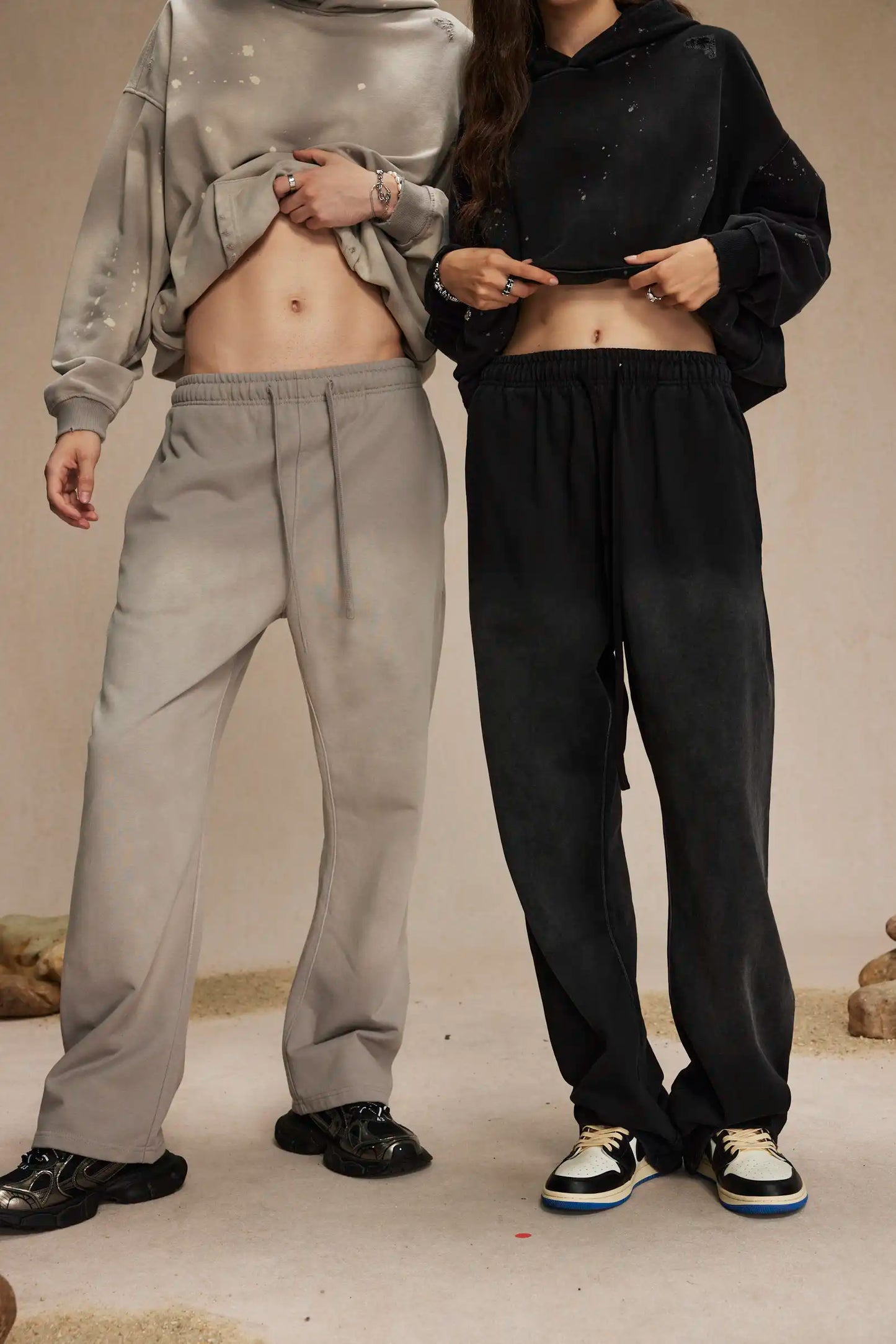 Spray-dyed sweatpants XL47